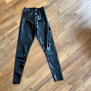 commando patent material pants medium